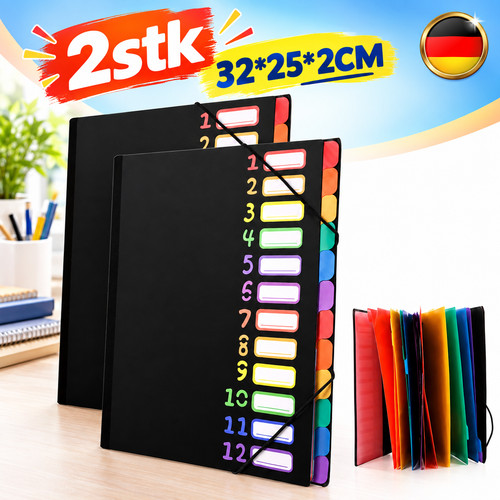 Fächermappe mit 12 - a4,